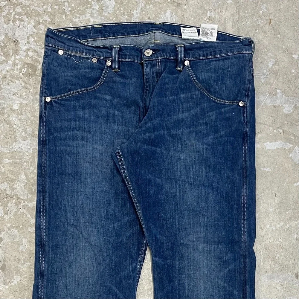 Levis Jeans Mens 38x28 Blue Pants 514 Slim Straight Work Dark Denim Tag‎ 38x30
